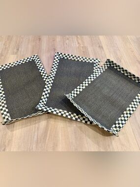 3 Mackenzie-Childs Courtly Check Black Sisal 2' X 3' Rugs